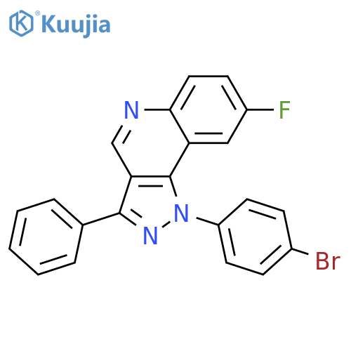 1-(4-bromophenyl)-8-fluoro-3-phenyl-1H-pyrazolo4,3-cquinoline structure
