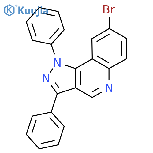8-bromo-1,3-diphenyl-1H-pyrazolo4,3-cquinoline structure