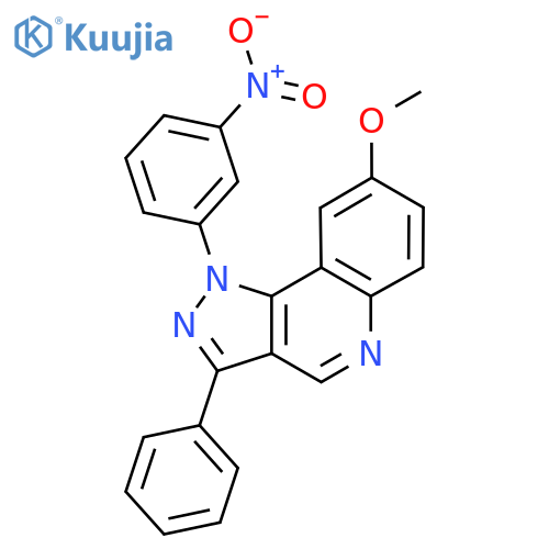 8-methoxy-1-(3-nitrophenyl)-3-phenyl-1H-pyrazolo4,3-cquinoline structure
