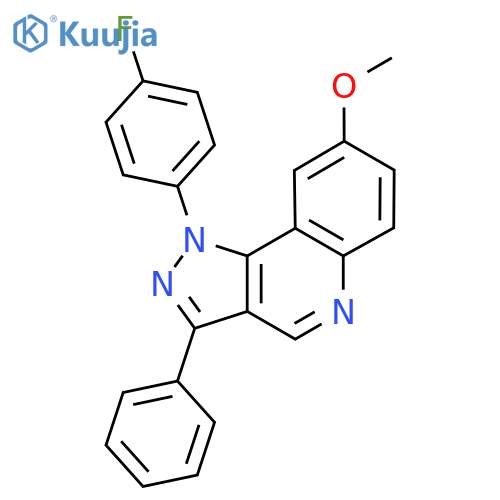 1-(4-fluorophenyl)-8-methoxy-3-phenyl-1H-pyrazolo4,3-cquinoline structure