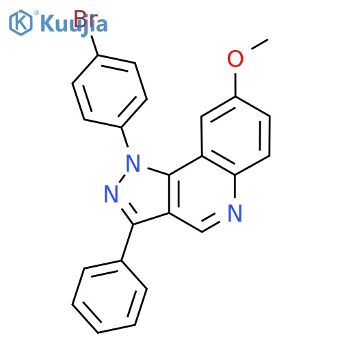 1-(4-bromophenyl)-8-methoxy-3-phenyl-1H-pyrazolo4,3-cquinoline structure