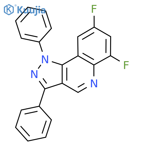 6,8-difluoro-1,3-diphenyl-1H-pyrazolo4,3-cquinoline structure