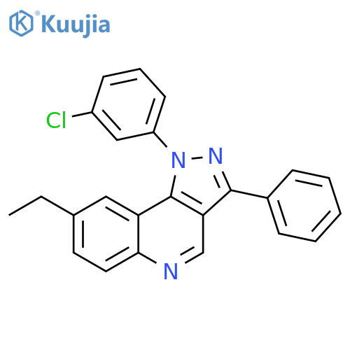 1-(3-chlorophenyl)-8-ethyl-3-phenyl-1H-pyrazolo4,3-cquinoline structure
