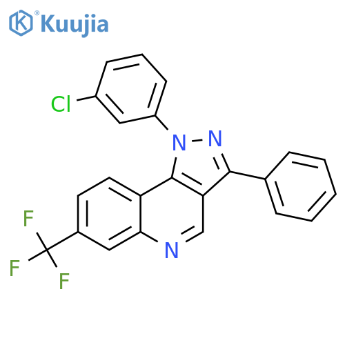 1-(3-chlorophenyl)-3-phenyl-7-(trifluoromethyl)-1H-pyrazolo4,3-cquinoline structure