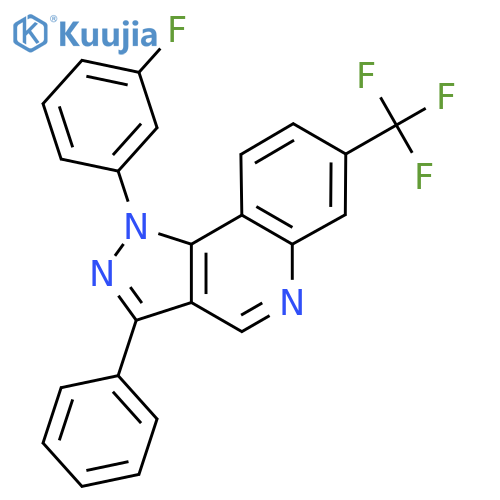 1-(3-fluorophenyl)-3-phenyl-7-(trifluoromethyl)-1H-pyrazolo4,3-cquinoline structure