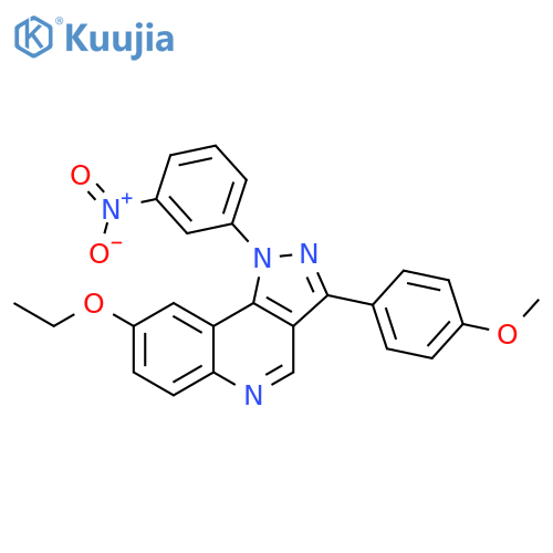 8-ethoxy-3-(4-methoxyphenyl)-1-(3-nitrophenyl)-1H-pyrazolo4,3-cquinoline structure