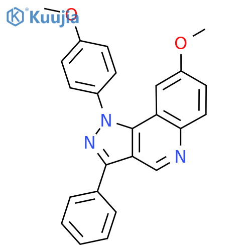 8-methoxy-1-(4-methoxyphenyl)-3-phenyl-1H-pyrazolo4,3-cquinoline structure