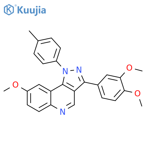 3-(3,4-dimethoxyphenyl)-8-methoxy-1-(4-methylphenyl)-1H-pyrazolo4,3-cquinoline structure