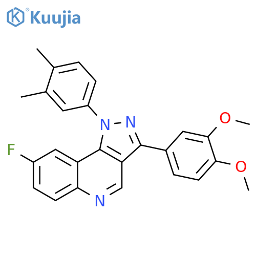 3-(3,4-dimethoxyphenyl)-1-(3,4-dimethylphenyl)-8-fluoro-1H-pyrazolo4,3-cquinoline structure