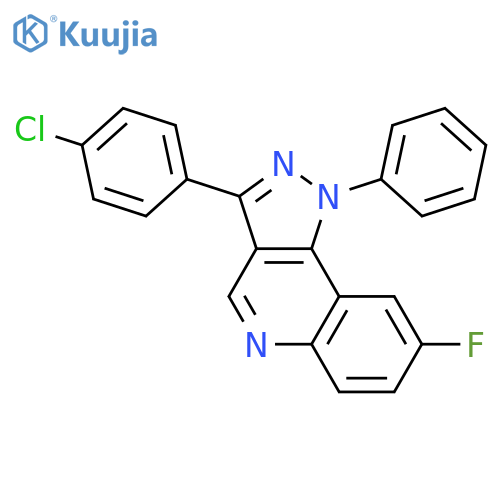 3-(4-chlorophenyl)-8-fluoro-1-phenyl-1H-pyrazolo4,3-cquinoline structure