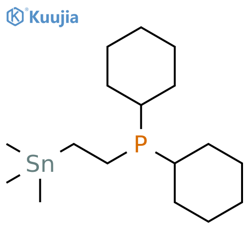 Phosphine, dicyclohexyl[2-(trimethylstannyl)ethyl]- structure