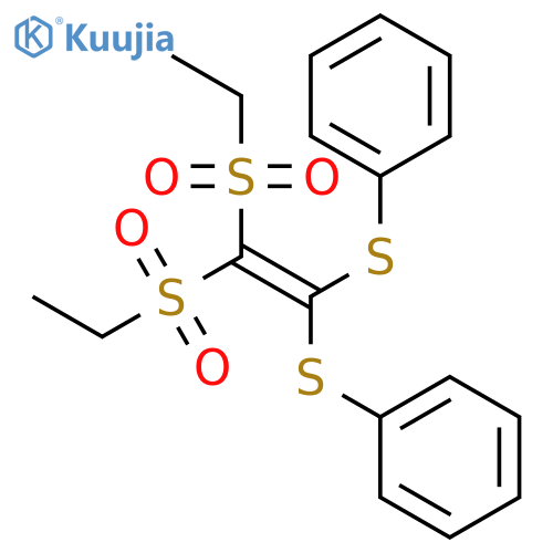 Benzene, 1,1'-[[bis(ethylsulfonyl)ethenylidene]bis(thio)]bis- structure