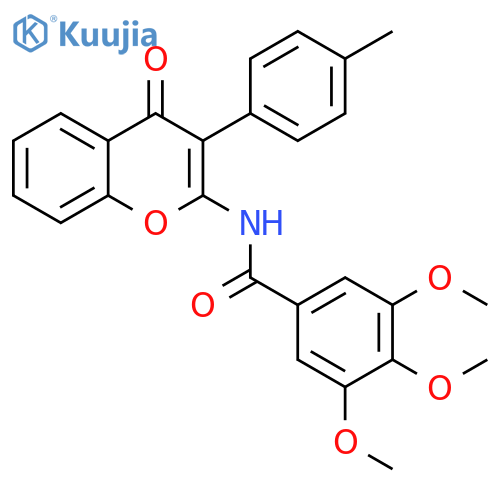 3,4,5-trimethoxy-N-3-(4-methylphenyl)-4-oxo-4H-chromen-2-ylbenzamide structure