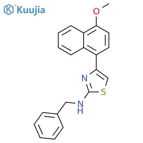 N-benzyl-4-(4-methoxynaphthalen-1-yl)-1,3-thiazol-2-amine structure