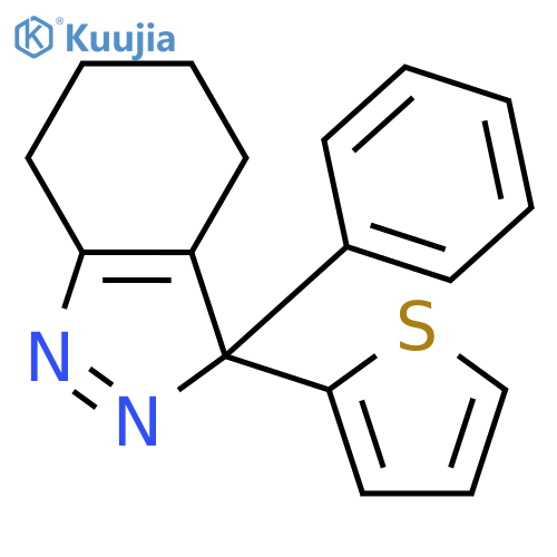 3H-Indazole, 4,5,6,7-tetrahydro-3-phenyl-3-(2-thienyl)- structure