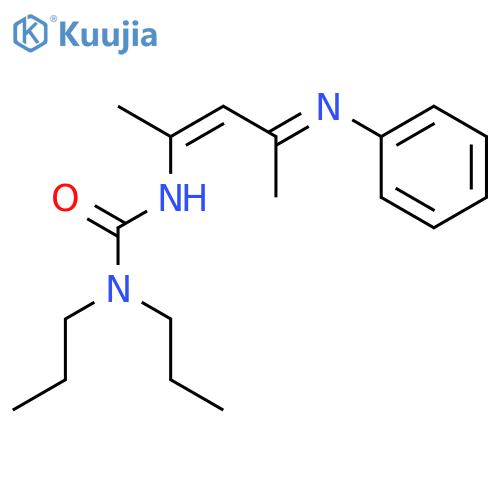 Urea, N'-[1-methyl-3-(phenylimino)-1-butenyl]-N,N-dipropyl- structure