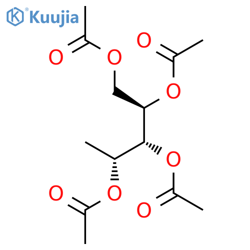D-Arabinitol, 5-deoxy-, tetraacetate structure