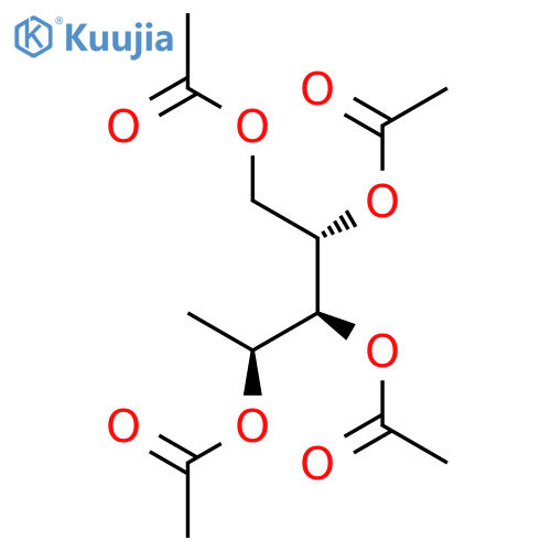 L-ARABINITOL, 5-DEOXY-, TETRAACETATE structure