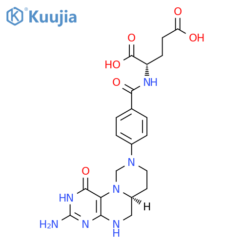 L-Glutamic acid,N-[4-(3-amino-1,5,6,6a,7,8-hexahydro-1-oxo-2H-pyrimido[1,6-f]pteridin-9(10H)-yl)benzoyl]-, (S)- structure