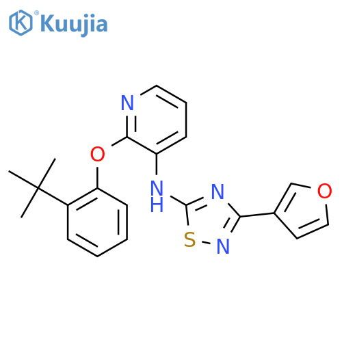 3-Pyridinamine,2-[2-(1,1-dimethylethyl)phenoxy]-N-[3-(3-furanyl)-1,2,4-thiadiazol-5-yl]- structure