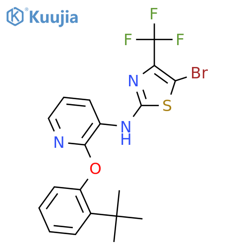 5-Bromo-N-(2-(2-(tert-butyl)phenoxy)pyridin-3-yl)-4-(trifluoromethyl)thiazol-2-amine structure