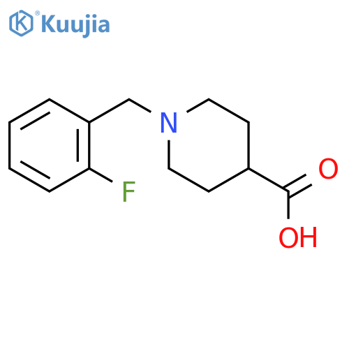 1-(2-fluorophenyl)methylpiperidine-4-carboxylic acid structure