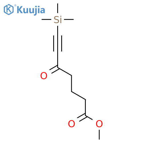 6-Heptynoic acid, 5-oxo-7-(trimethylsilyl)-, methyl ester structure