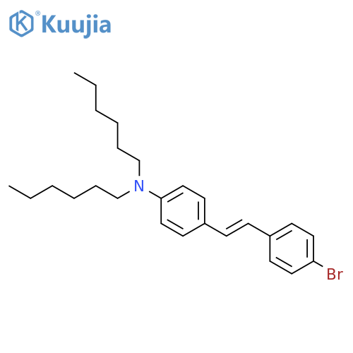 BENZENAMINE, 4-[2-(4-BROMOPHENYL)ETHENYL]-N,N-DIHEXYL- structure