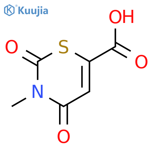 2H-1,3-Thiazine-6-carboxylic acid, 3,4-dihydro-3-methyl-2,4-dioxo- structure