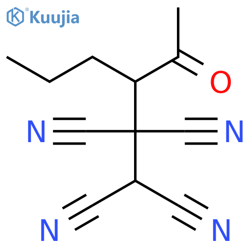 1,1,2,2-Hexanetetracarbonitrile, 3-acetyl- structure