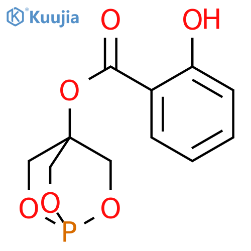 Benzoic acid, 2-hydroxy-, 2,6,7-trioxa-1-phosphabicyclo[2.2.2]oct-4-yl ester structure