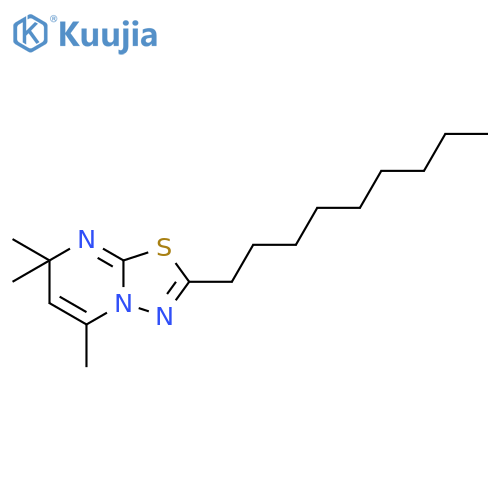7H-1,3,4-Thiadiazolo[3,2-a]pyrimidine, 5,7,7-trimethyl-2-nonyl- structure