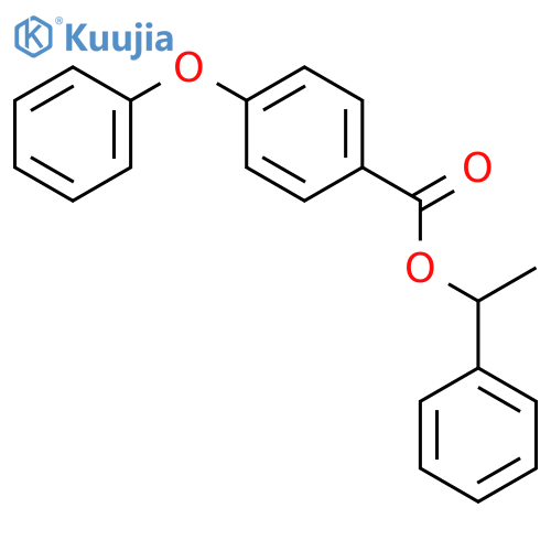 Benzoic acid, 4-phenoxy-, 1-phenylethyl ester structure