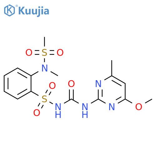 Benzenesulfonamide,N-[[(4-methoxy-6-methyl-2-pyrimidinyl)amino]carbonyl]-2-[methyl(methylsulfonyl)amino]- structure