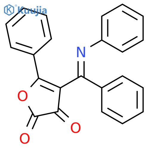2,3-Furandione, 5-phenyl-4-[phenyl(phenylimino)methyl]- structure