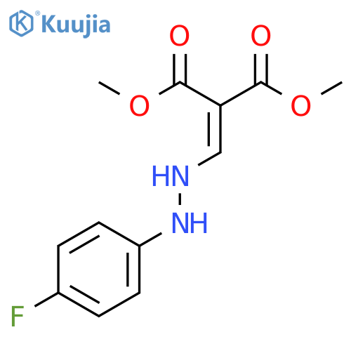 Propanedioic acid, [[2-(4-fluorophenyl)hydrazino]methylene]-, dimethylester structure