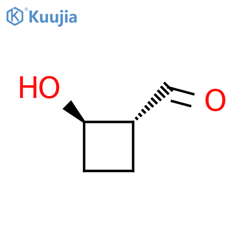 Cyclobutanecarboxaldehyde, 2-hydroxy-, trans- structure