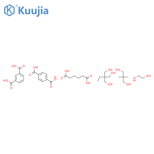 benzene-1,3-dicarboxylic acid; 2,2-dimethylpropane-1,3-diol; ethane-1,2-diol; 2-ethyl-2-(hydroxymethyl)propane-1,3-diol; hexanedioic acid; terephthalic acid structure
