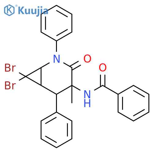 Benzamide, N-(7,7-dibromo-4-methyl-3-oxo-2,5-diphenyl-2-azabicyclo[4.1.0]hept-4-yl)- structure