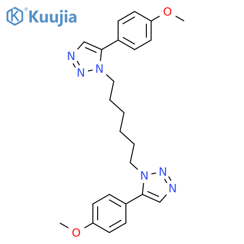1H-1,2,3-Triazole, 1,1'-(1,6-hexanediyl)bis[5-(4-methoxyphenyl)- structure