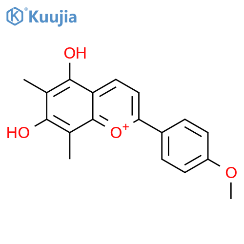 1-Benzopyrylium, 5,7-dihydroxy-2-(4-methoxyphenyl)-6,8-dimethyl- structure