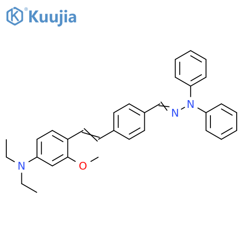 Benzaldehyde, 4-[2-[4-(diethylamino)-2-methoxyphenyl]ethenyl]-, 2,2-diphenylhydrazone structure
