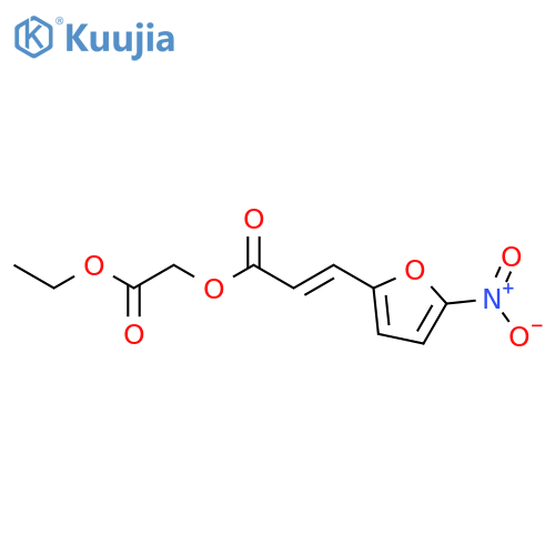 2-Propenoic acid, 3-(5-nitro-2-furanyl)-, 2-ethoxy-2-oxoethyl ester structure