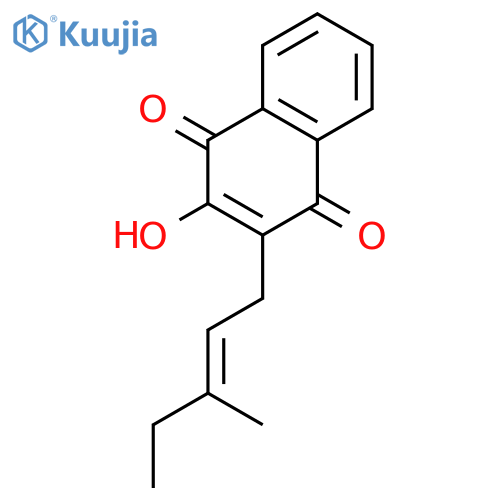 1,4-Naphthalenedione, 2-hydroxy-3-(3-methyl-2-pentenyl)- structure