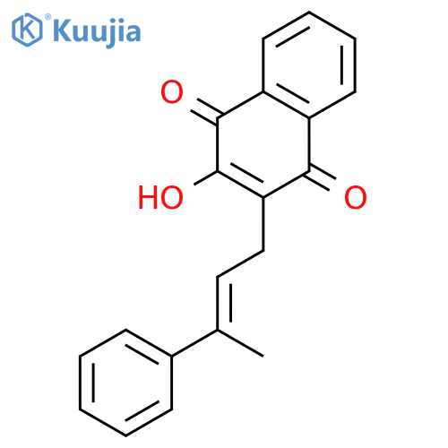 1,4-Naphthalenedione, 2-hydroxy-3-(3-phenyl-2-butenyl)- structure