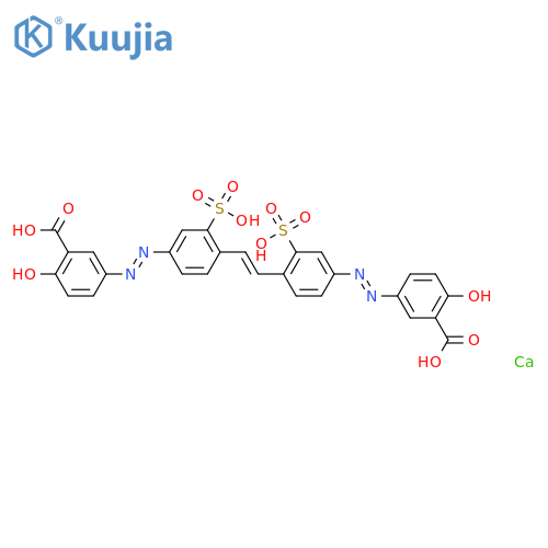 Benzoic acid, 3,3'-[1,2-ethenediylbis[(3-sulfo-4,1-phenylene)azo]]bis[6-hydroxy-, calcium salt (9CI) structure