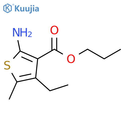 Propyl 2-amino-4-ethyl-5-methylthiophene-3-carboxylate structure