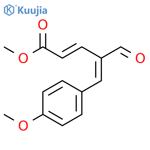 2,4-Pentadienoic acid, 4-formyl-5-(4-methoxyphenyl)-, methyl ester structure
