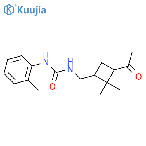 Urea, N-[(3-acetyl-2,2-dimethylcyclobutyl)methyl]-N'-(2-methylphenyl)- structure