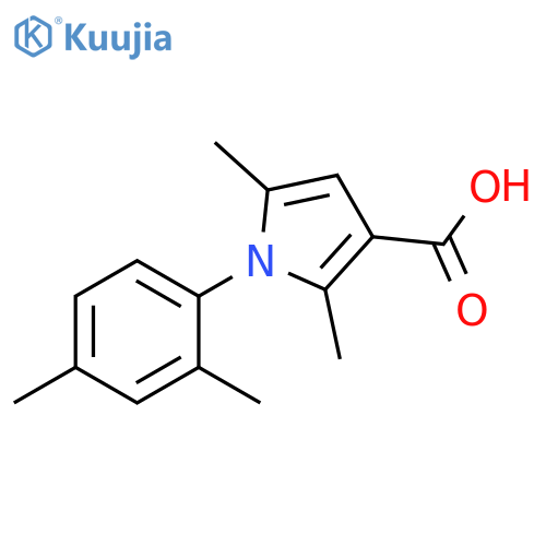 1-(2,4-dimethylphenyl)-2,5-dimethyl-1H-pyrrole-3-carboxylic acid structure